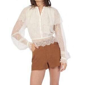 NEW CAMI NYC women's vitoria blouse in macadamia